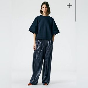 Tibi Celia drape Stella sz 8 navy